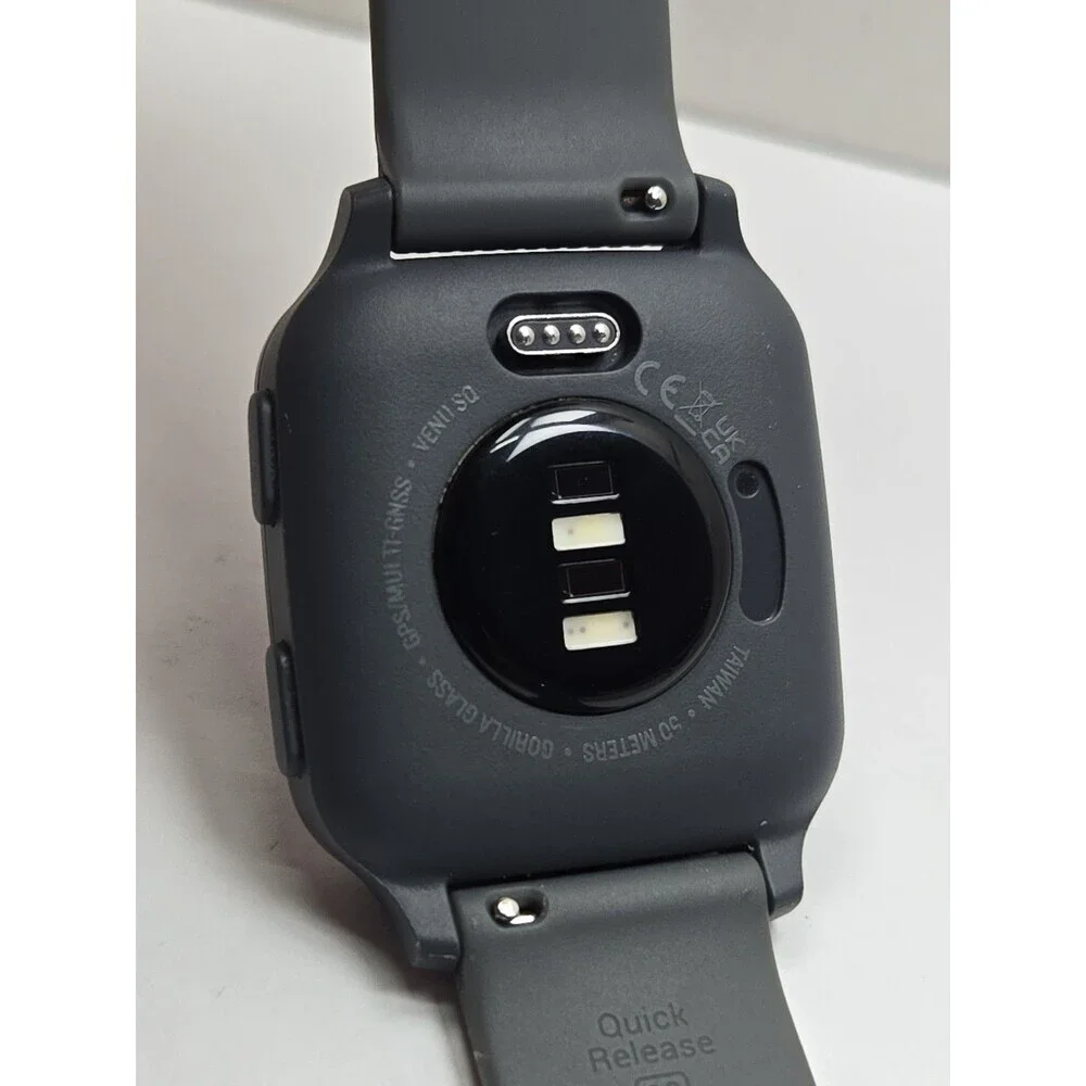 Garmin Venu SQ GPS Smartwatch 37mm Shadow Gray Silicone Band Pulse Ox 5 ATM Swim